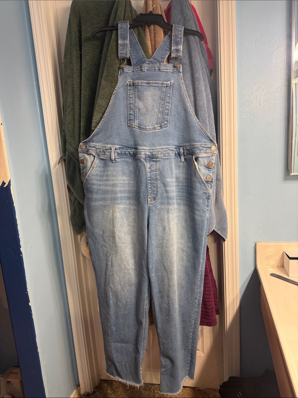 Ava & Viv Light Blue Denim Women's Overalls